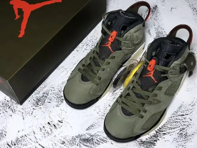 Rep TBK Scott Travis Olive 6 Jordan x Air CN1084-200 Medium 0407